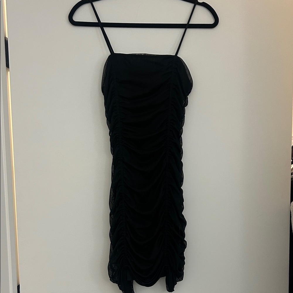 Urban Outfitters Black Ruched Dress